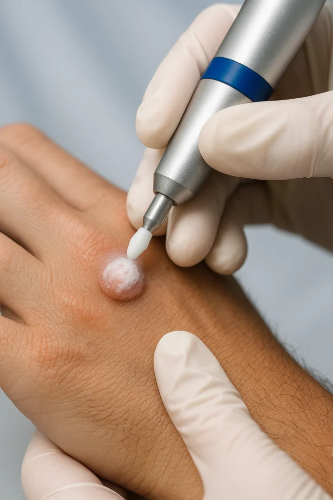 example of wart removal Willesden Green using cryopen